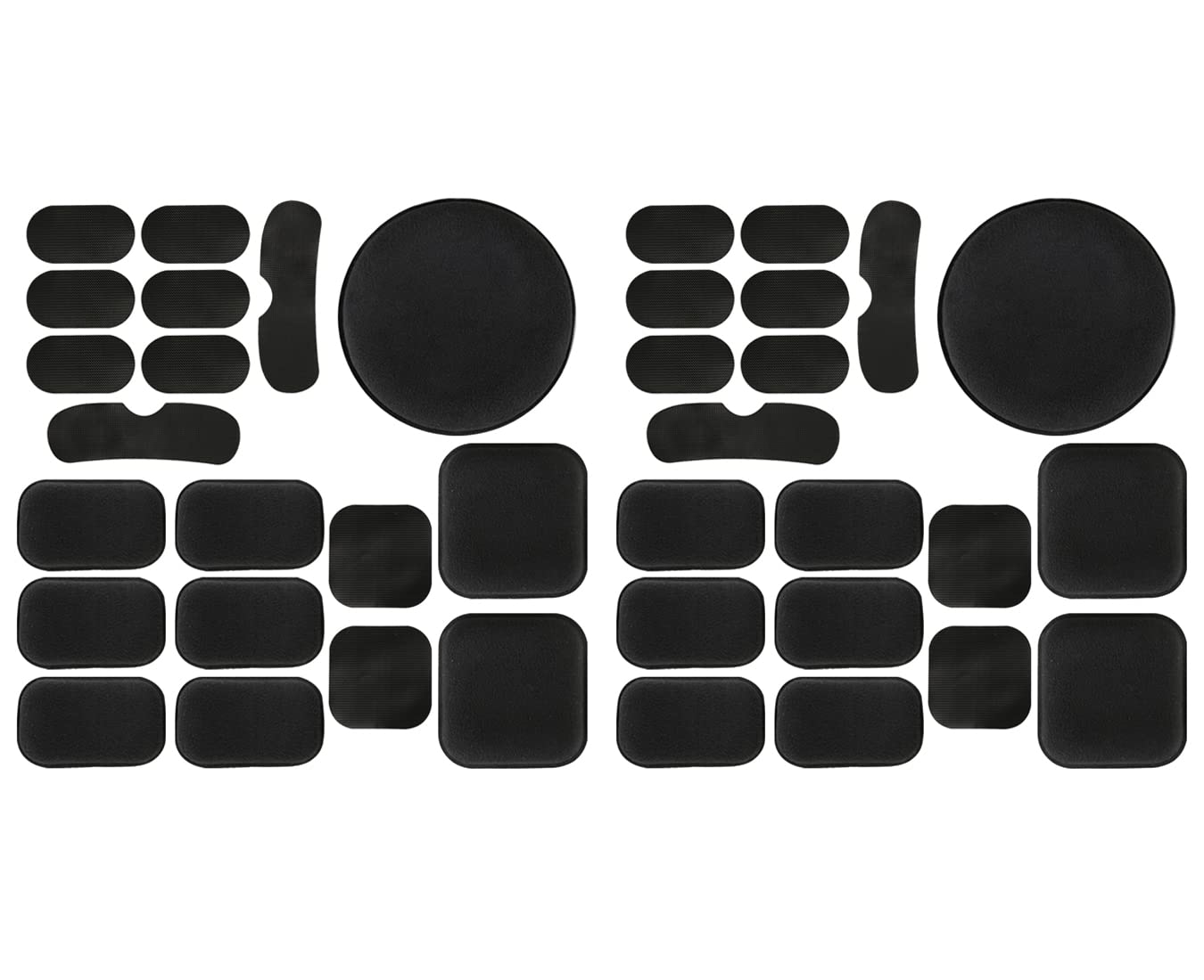 Yzpacc front view of 38-piece replacement helmet pad kit showing organized contents and convenience
