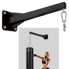 YZZHAJ front view of matte black wall mount showing sturdy frame and secure design benefit