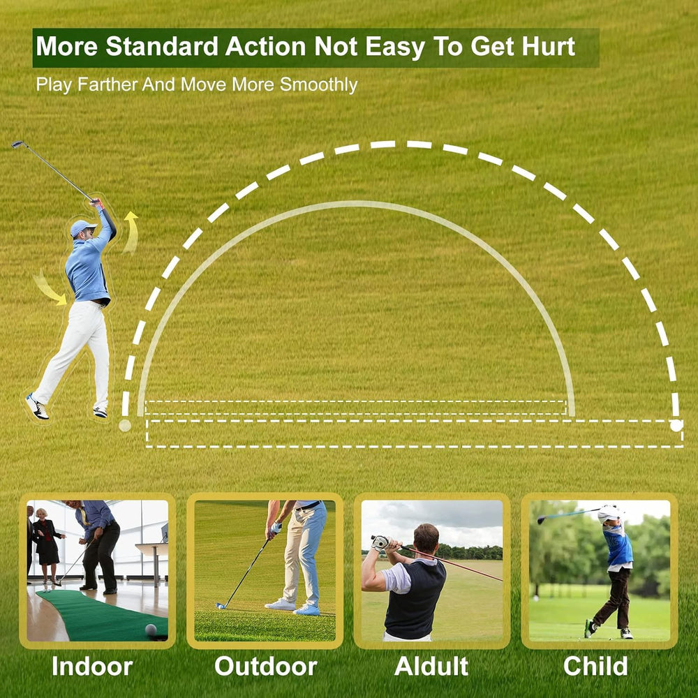 ZABBOW trainer in use on driving range improving swing connection benefit
