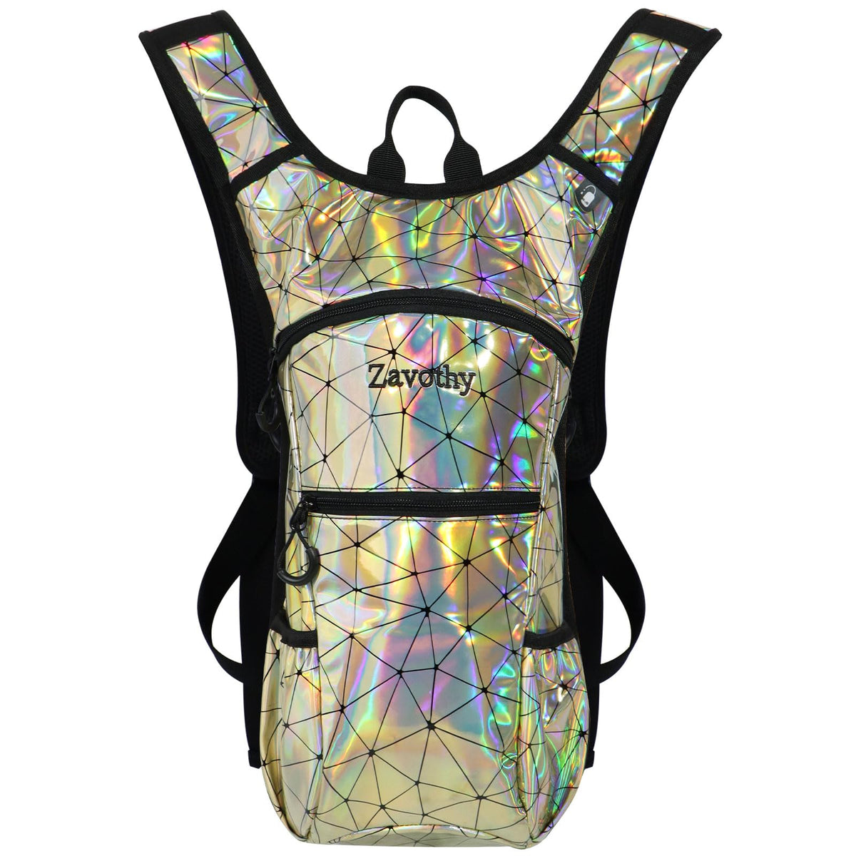 Zavothy front view gold pack showing compact design and quick-access pocket benefit