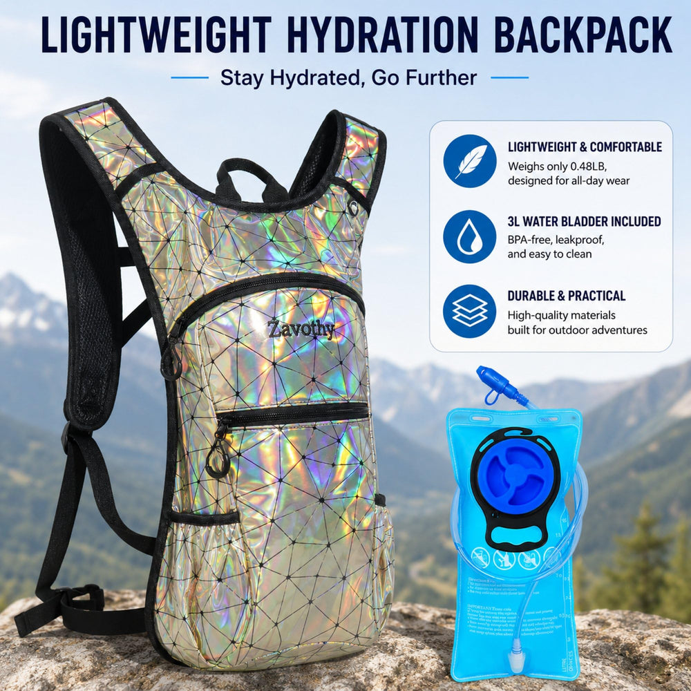 Zavothy 3L hydration bladder removed from pack displaying large capacity benefit
