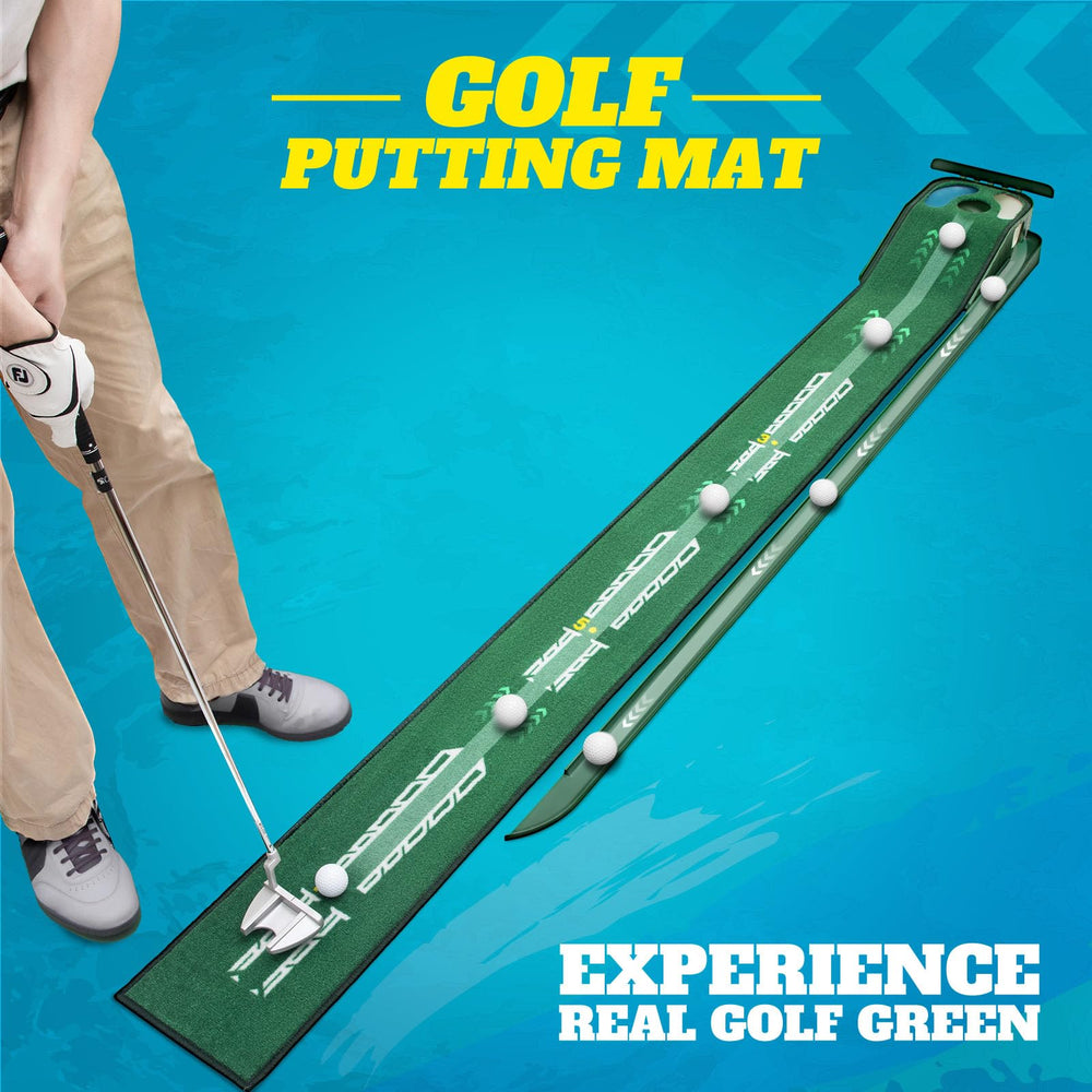 Zcoorey close-up of velvet putting turf showing smooth roll for consistent practice