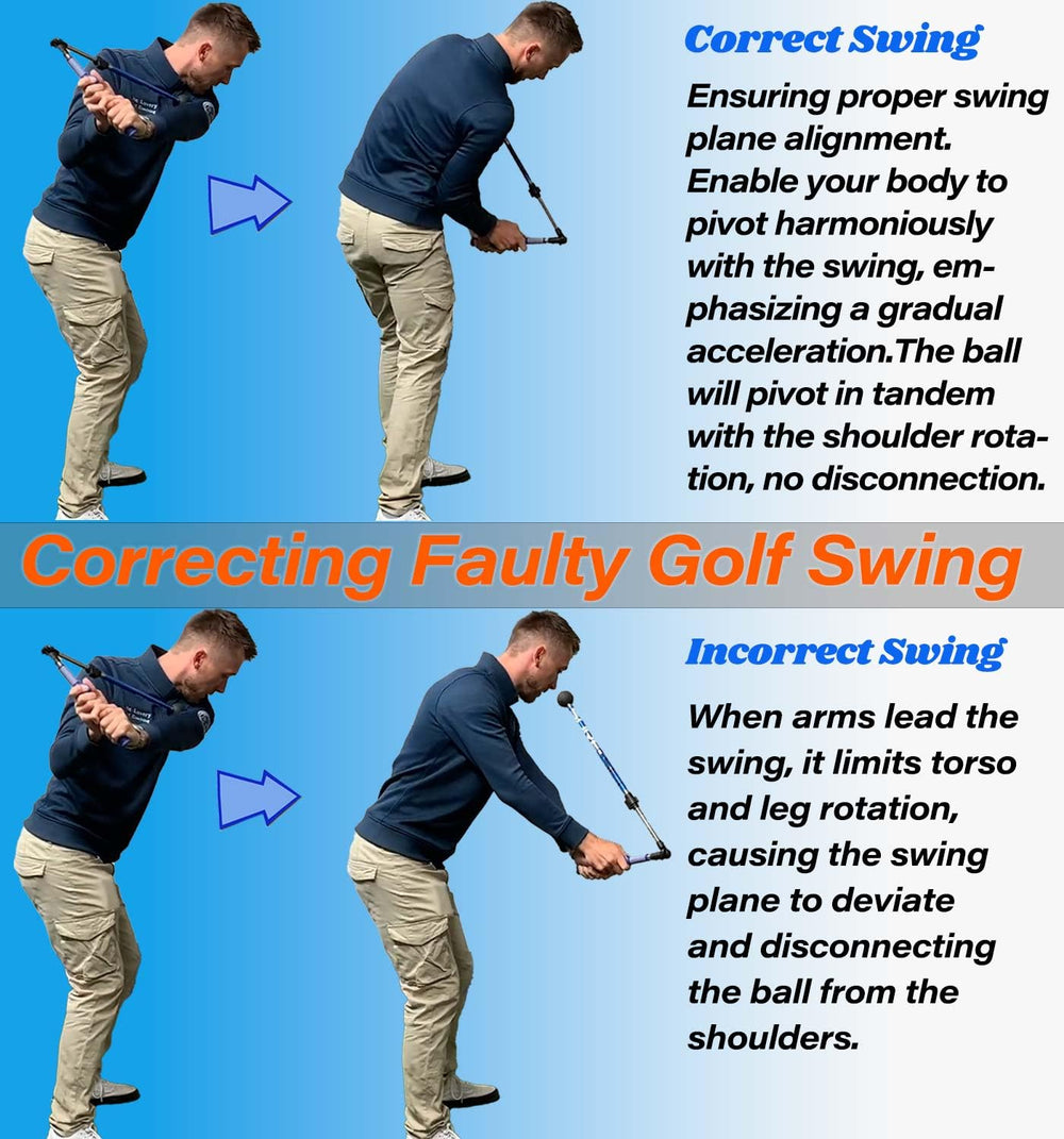Zcoorey trainer in use on the range demonstrating hinge and rotation benefit