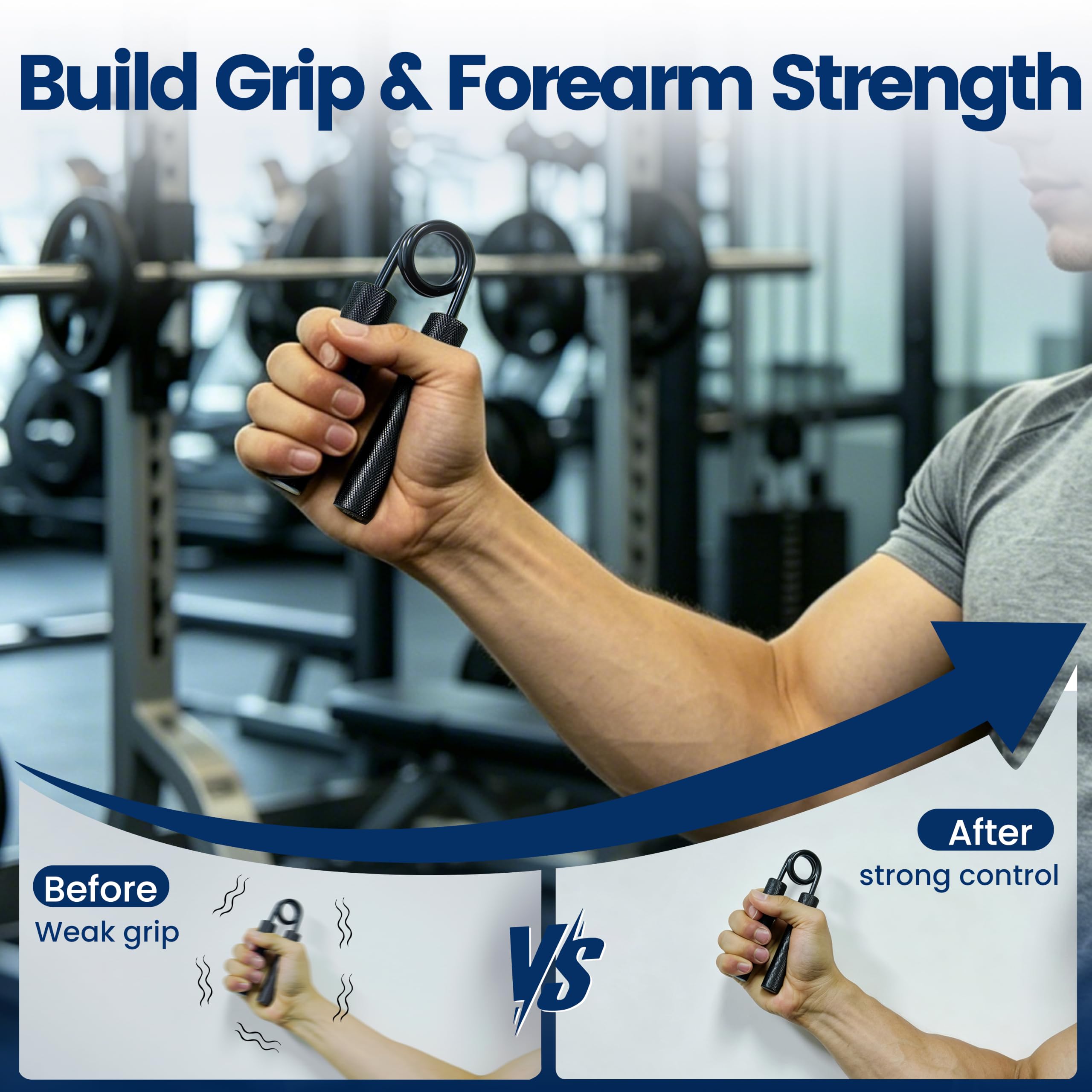 ZEAGUS metal grippers close-up showing textured handles for firm grip