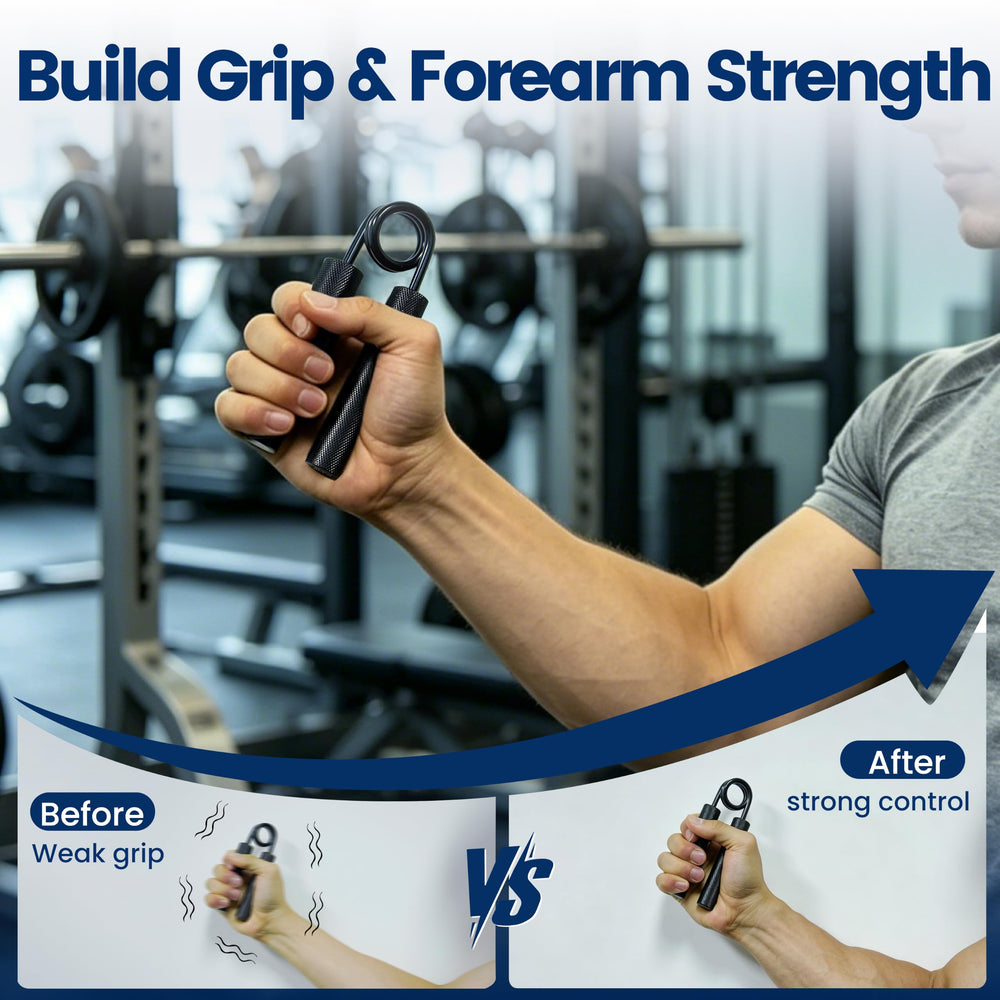 ZEAGUS metal grippers close-up showing textured handles for firm grip