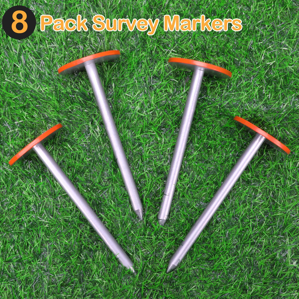 Zealor markers placed in a yard demonstrating easy use for landscaping projects