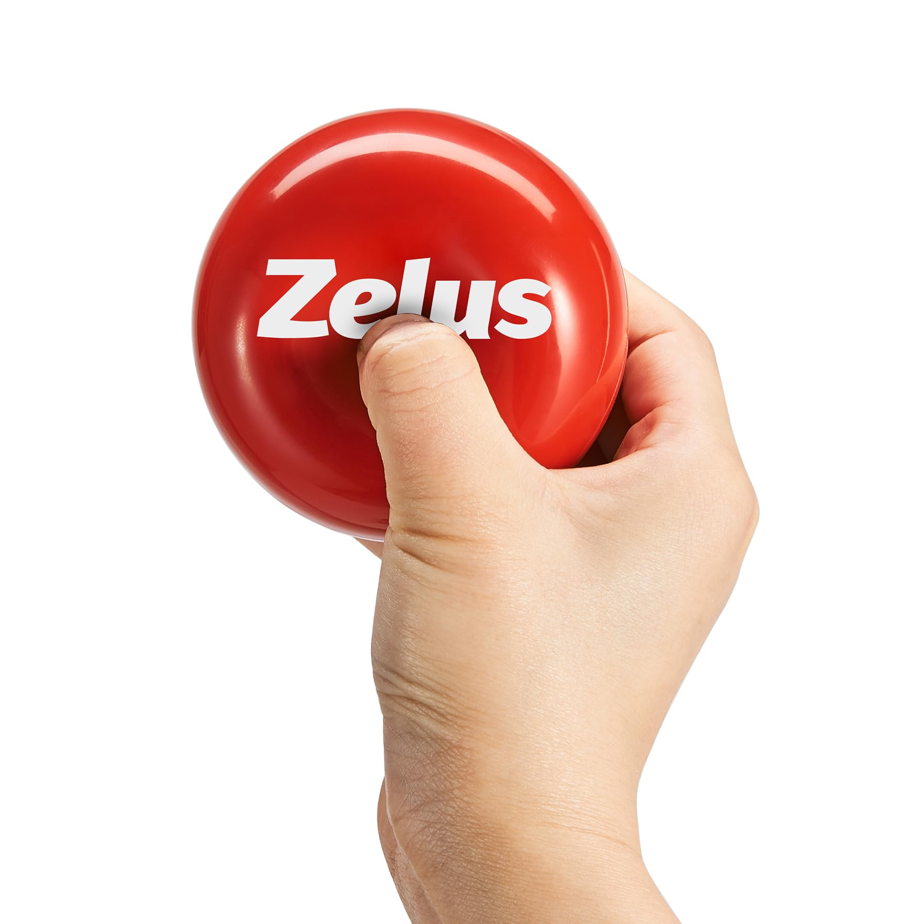 ZELUS ball on a batting tee showing realistic size and overload practice benefits for swing technique