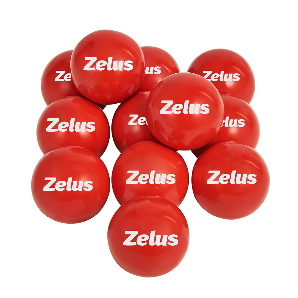 ZELUS balls stored in a practice bucket ready for drills showing organized equipment for coaches