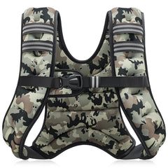 ZELUS front view desert camo vest showing secure fit and pockets for safer training