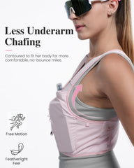 Zelvot close-up of peach-soft fabric front reducing chafe and increasing comfort