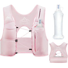 Zelvot front view pink vest showing snug fit and organized pockets for easy access