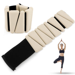 ZEMBSOYA front view of wrist and ankle weights showing compact design and comfort