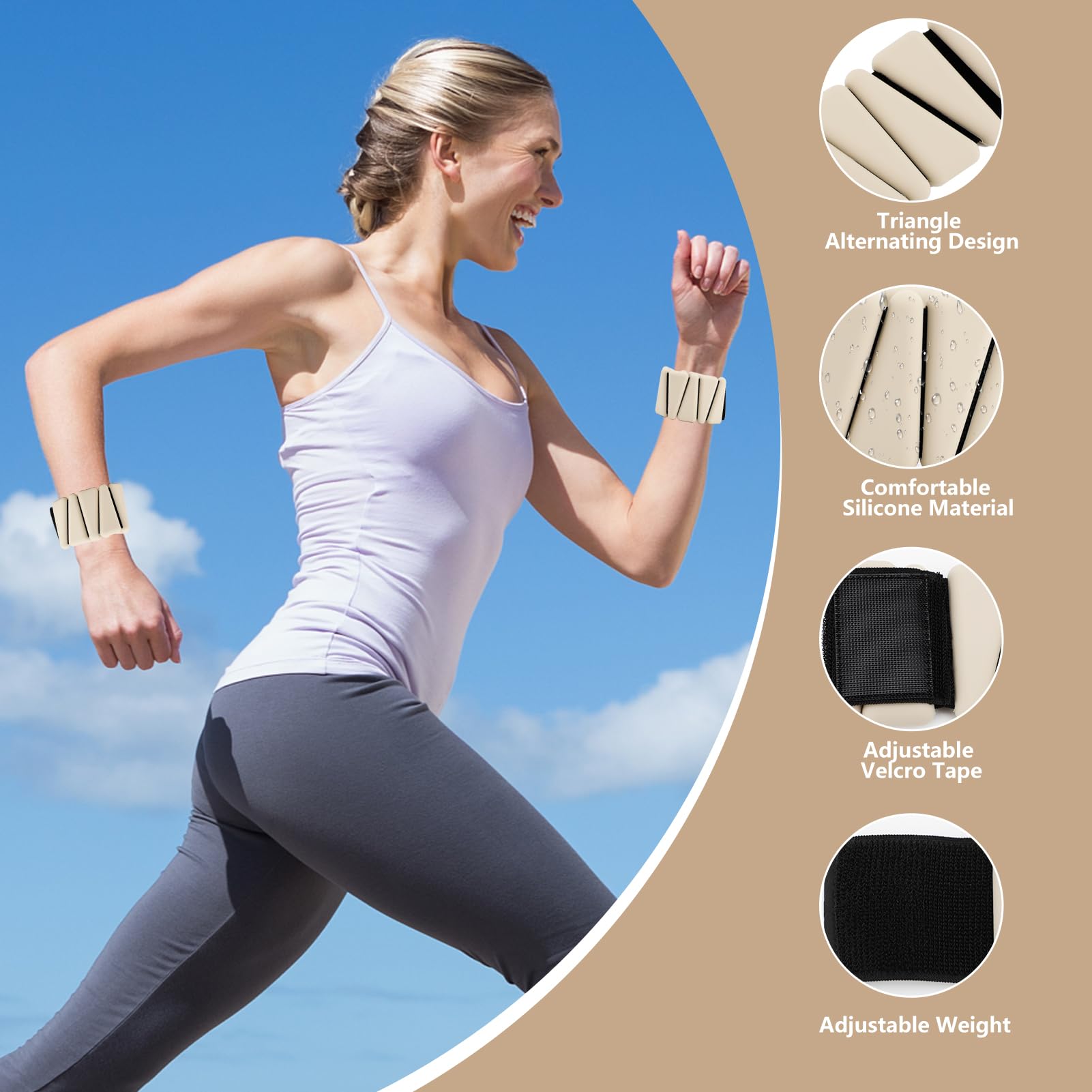 ZEMBSOYA ankle weight in yoga pose showing stability and low-profile comfort