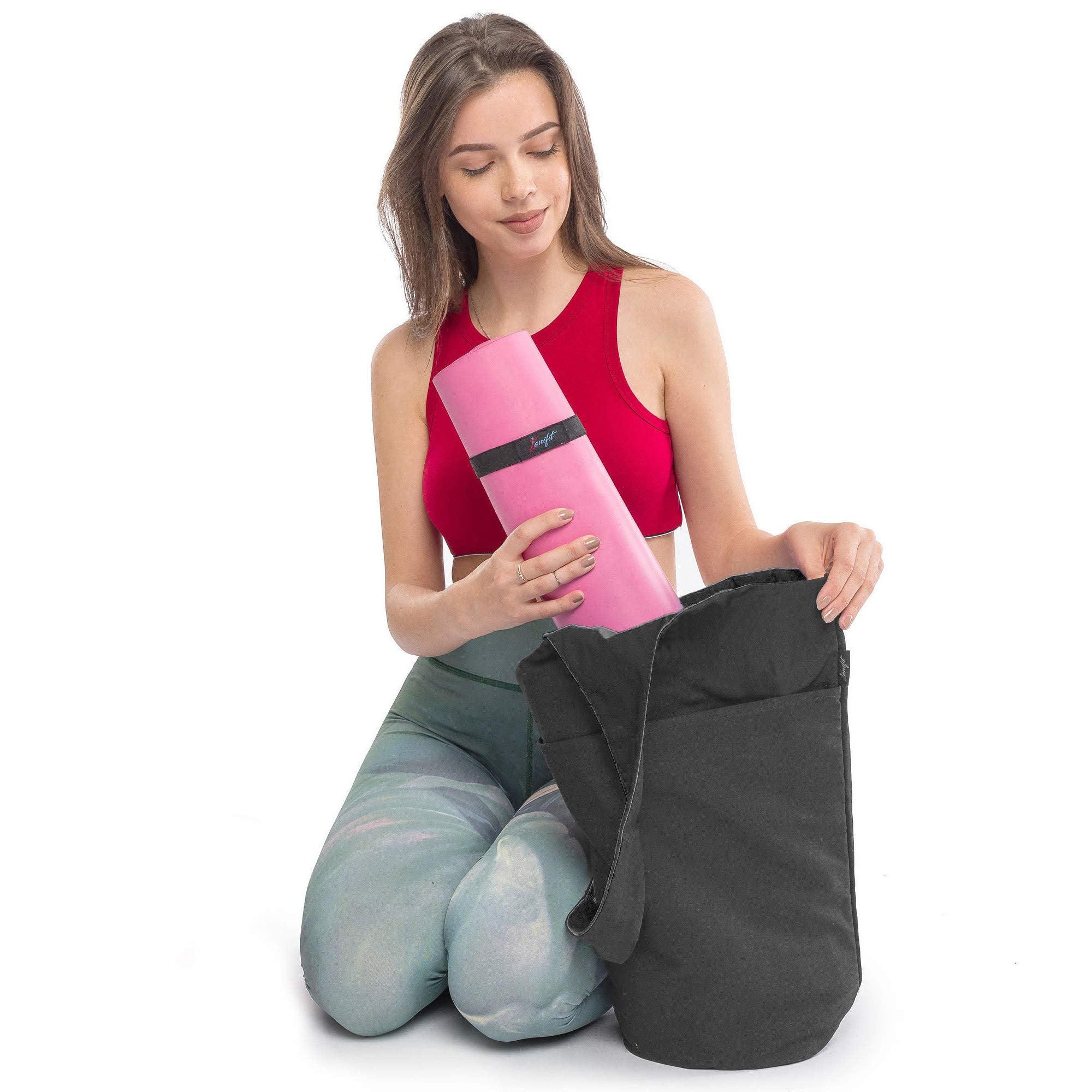Zenifit tote carried into studio showing streamlined, professional appearance