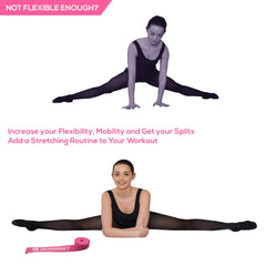Zenmarkt band stretched by dancer demonstrating improved flexibility benefits