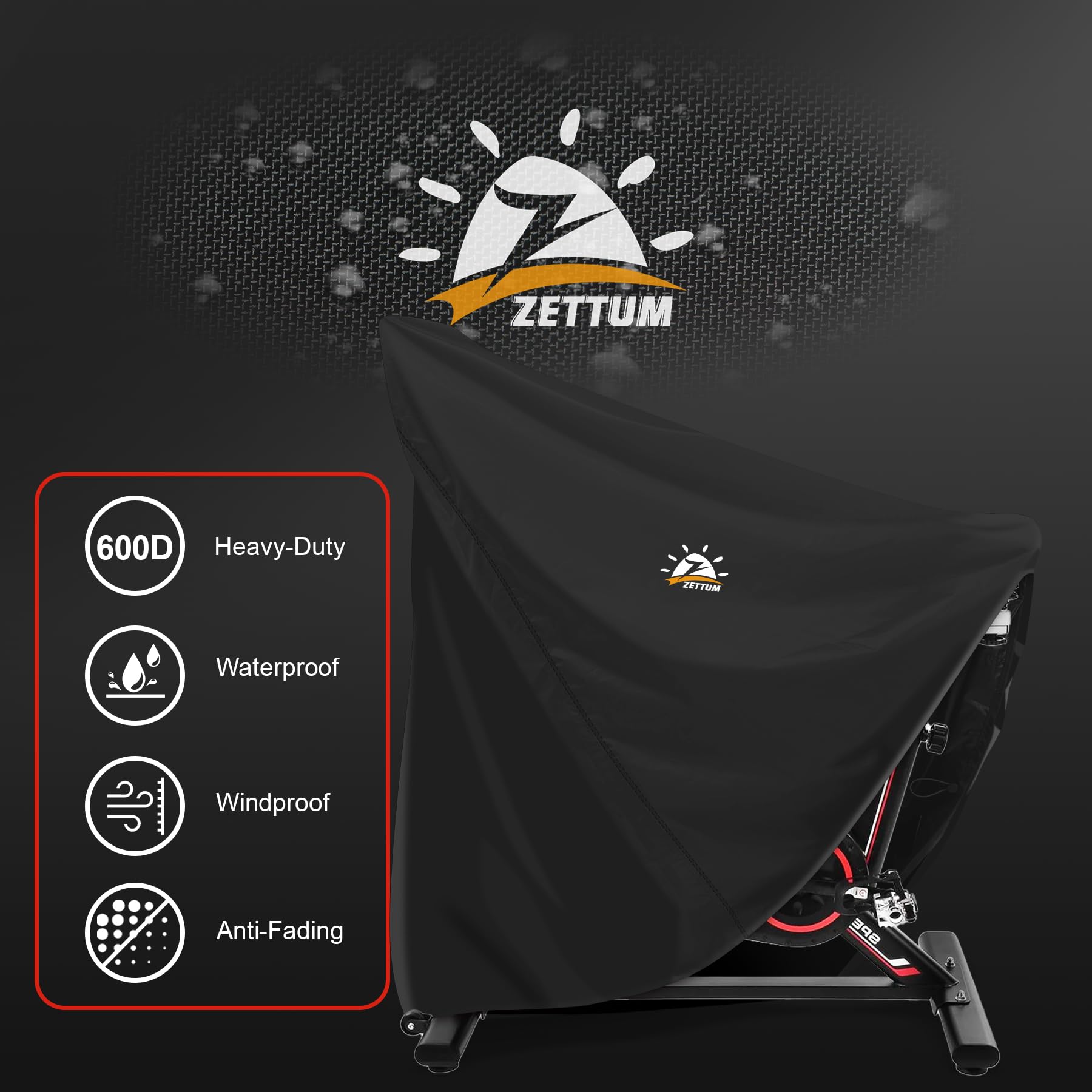 Zettum fabric close-up showing 600D texture and durable PU coating for weatherproofing
