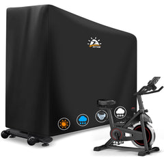 Zettum cover front view over Peloton bike showing neat protection and dust resistance