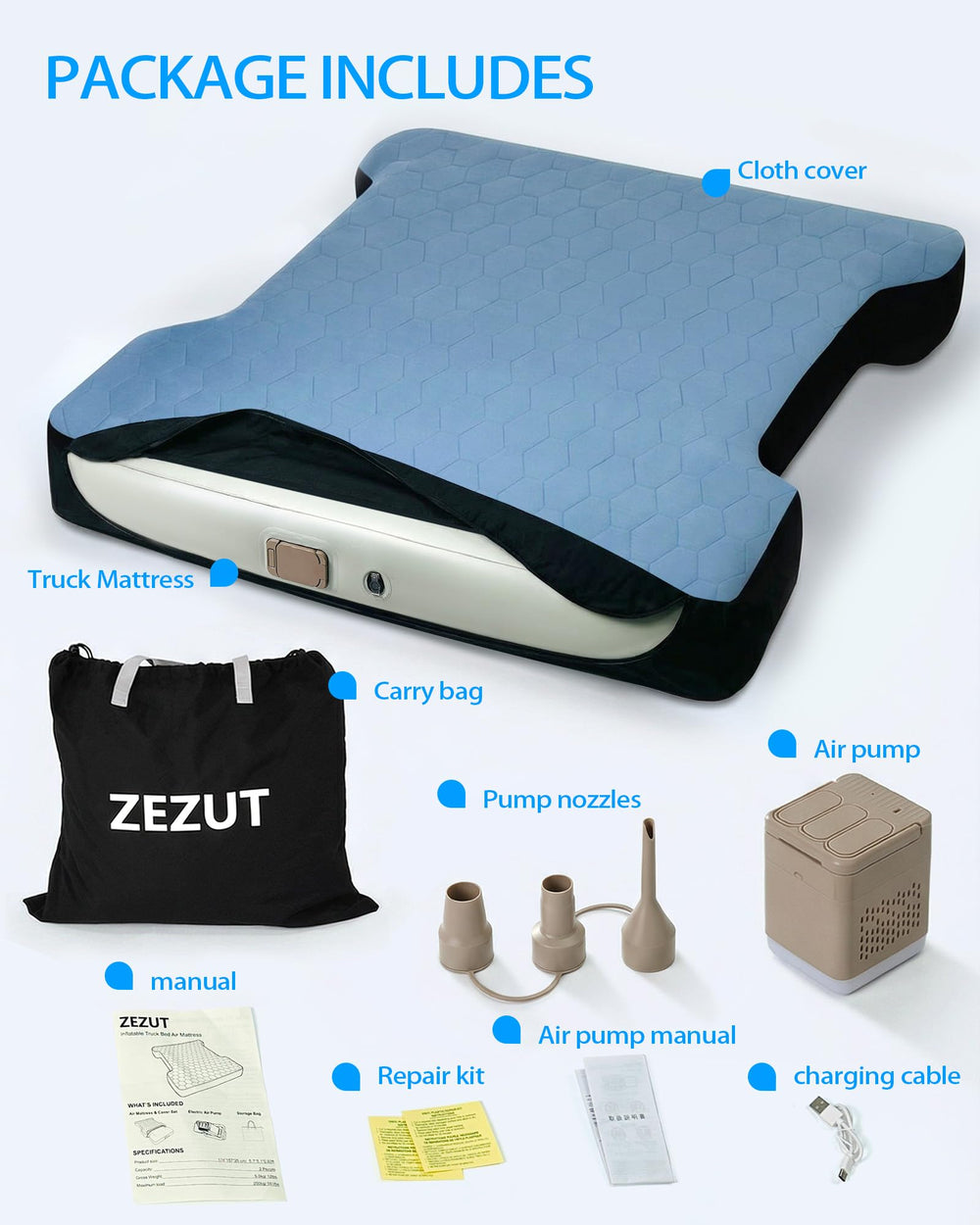 ZEZUT quilted removable cover close-up highlighting warmth and soft texture