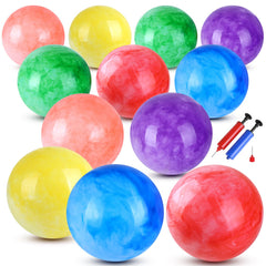 ZHANGBY front shot of 12 marble patterned balls showing colorful assortment and value