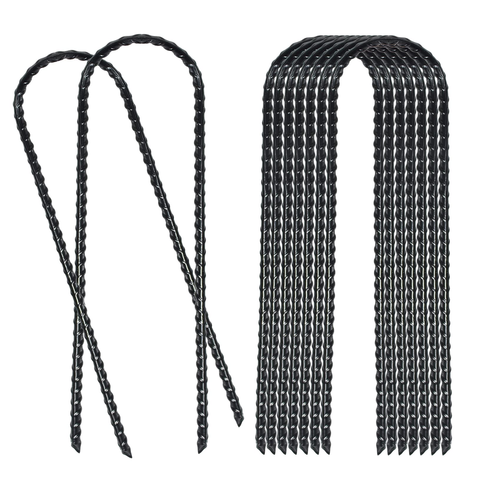 ZHHENIALY front pack of 20 stakes showing contents and sturdiness benefit