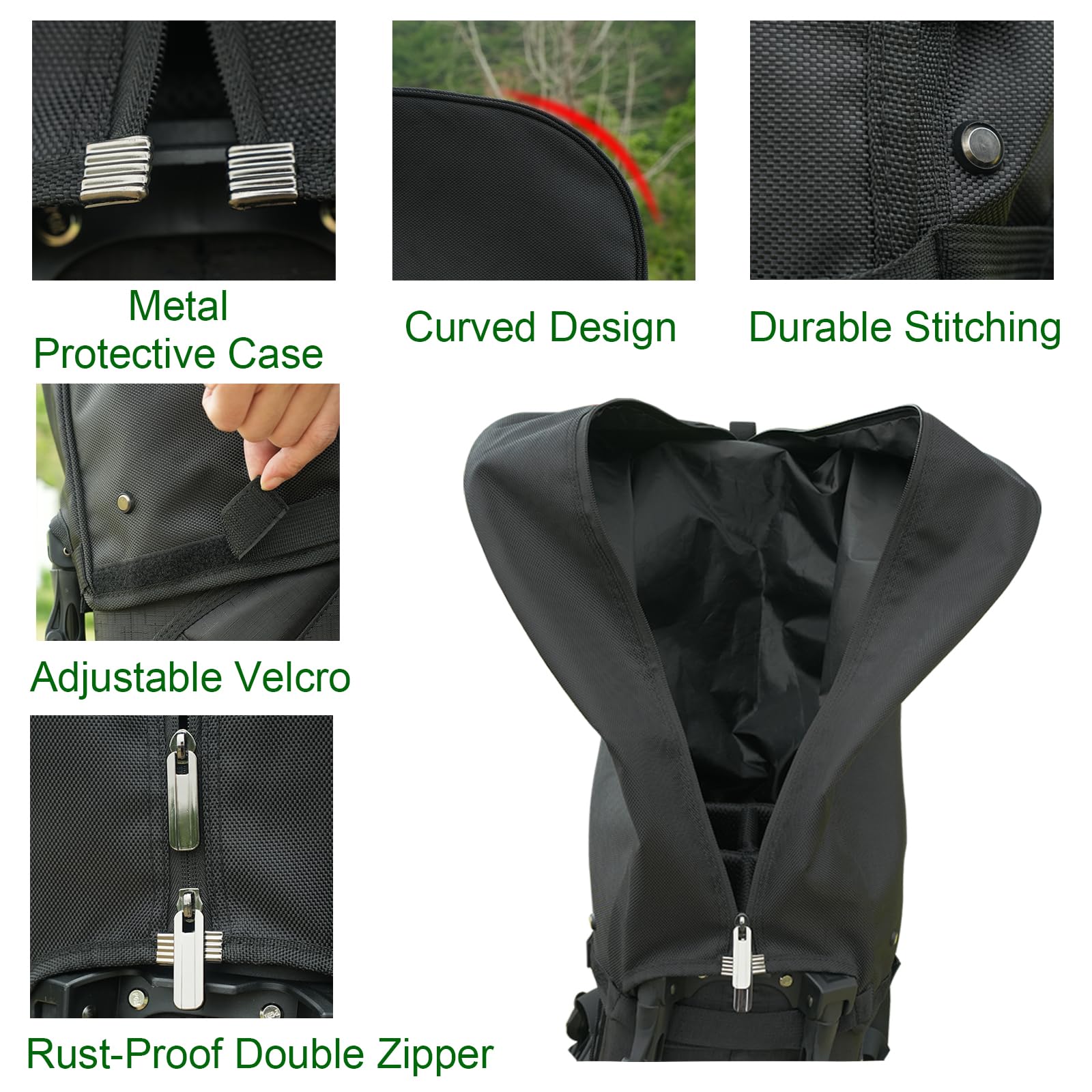 ZHICIM snap button and strap fastening ensuring secure adjustable fit