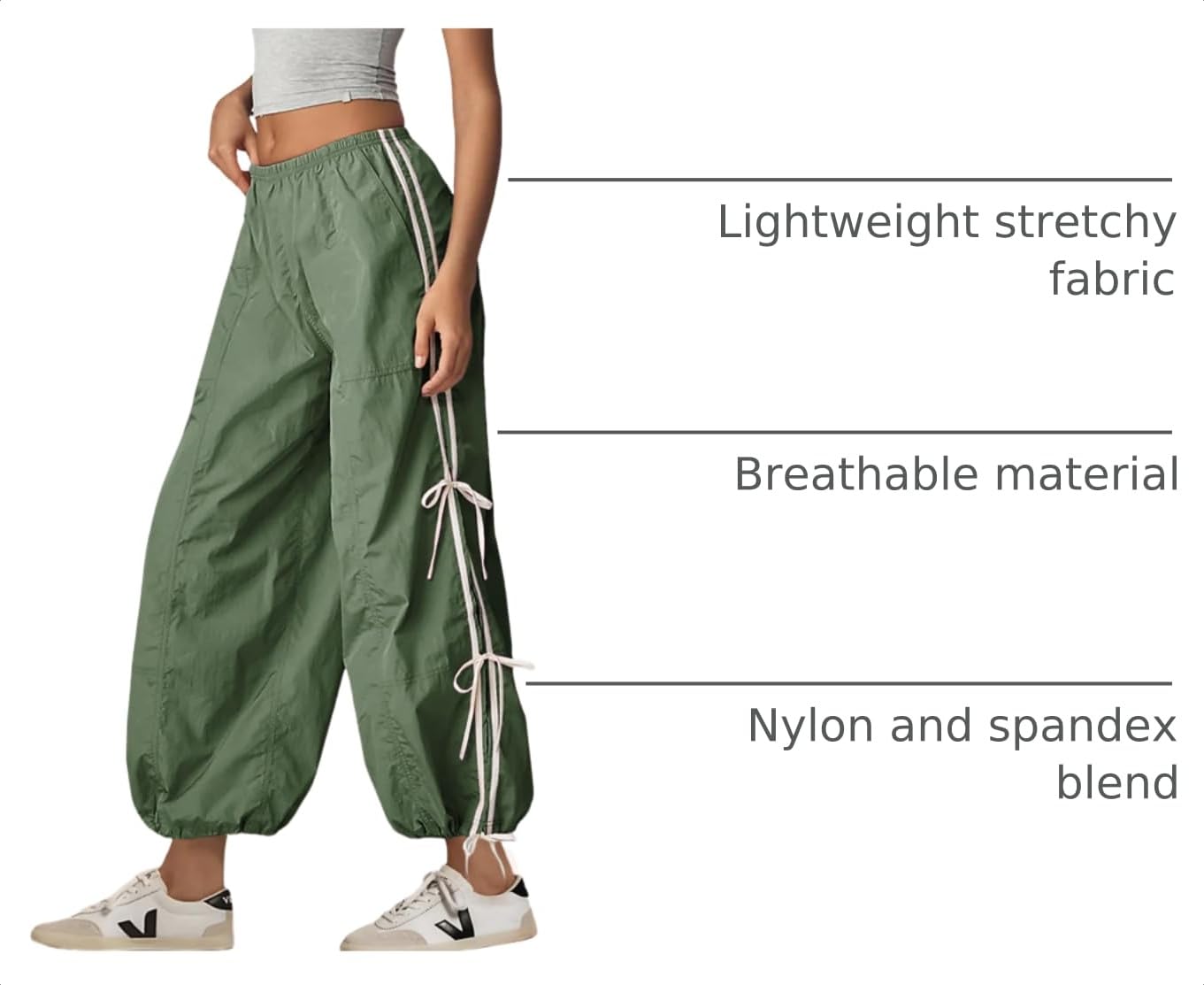 Zhiyouni back pockets and elastic waistband providing secure, comfy fit