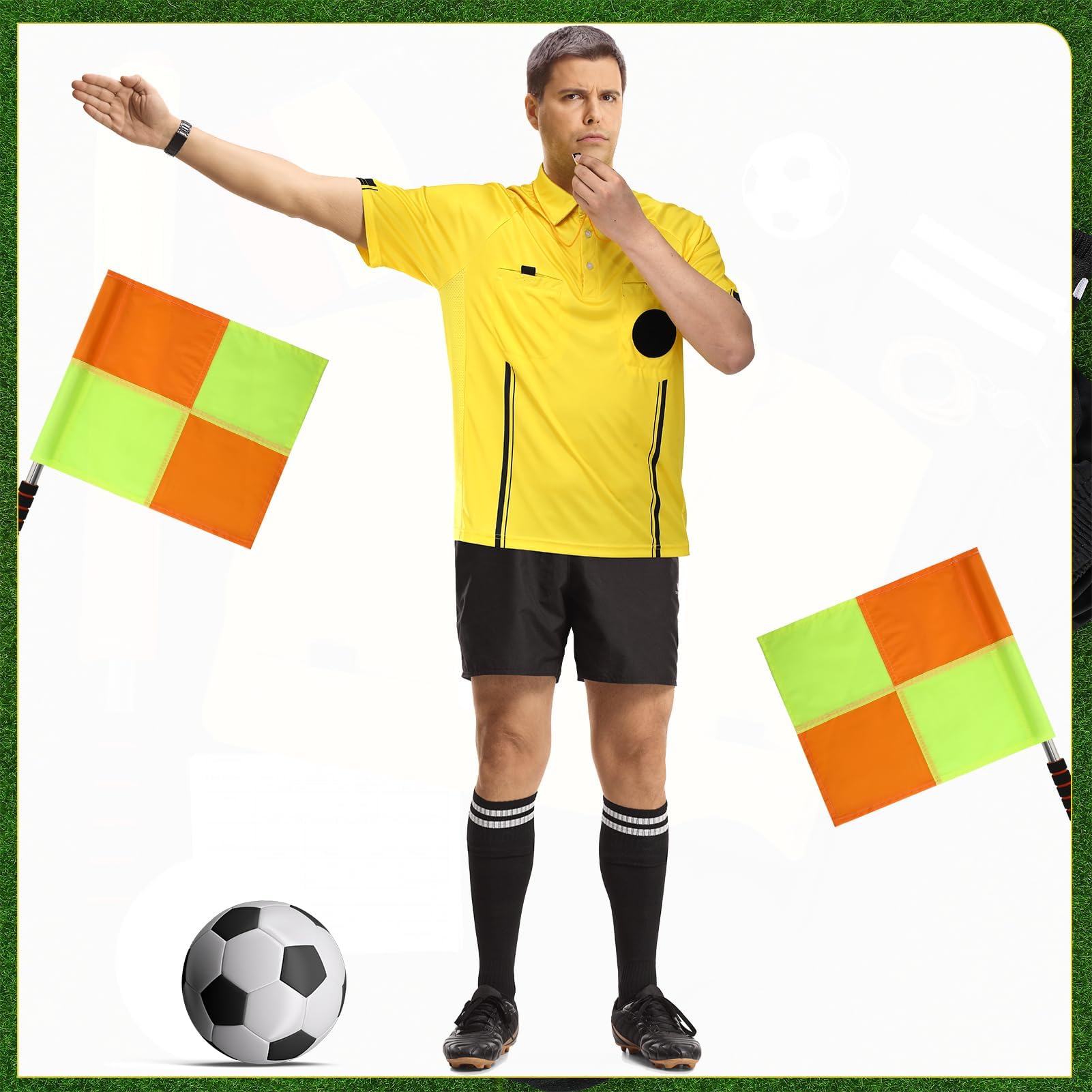 ZhouBoat kit lifestyle shot on a soccer field showing coordinated gear ready for matches