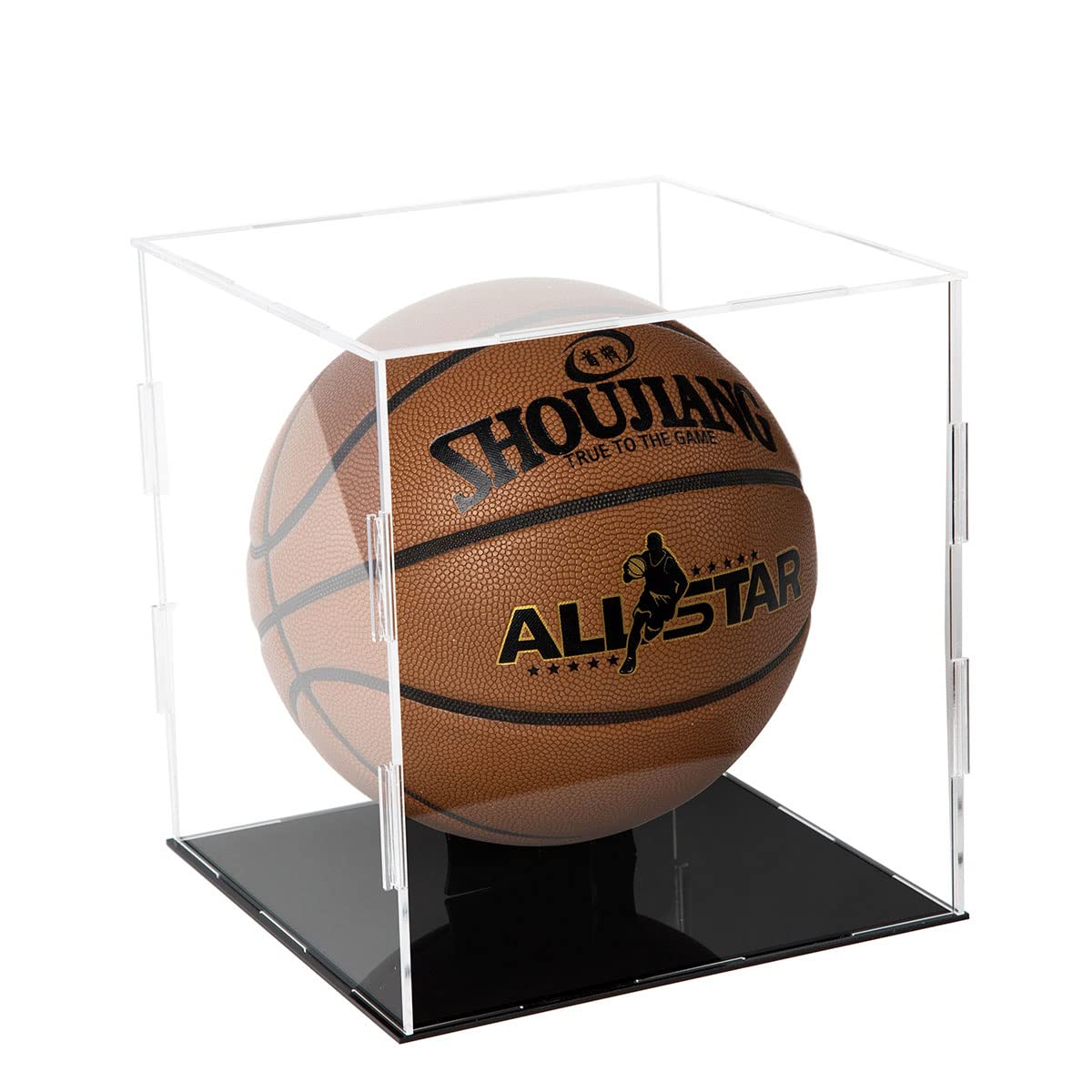 ZIGFRUIT display with basketball on black stand highlighting neat presentation
