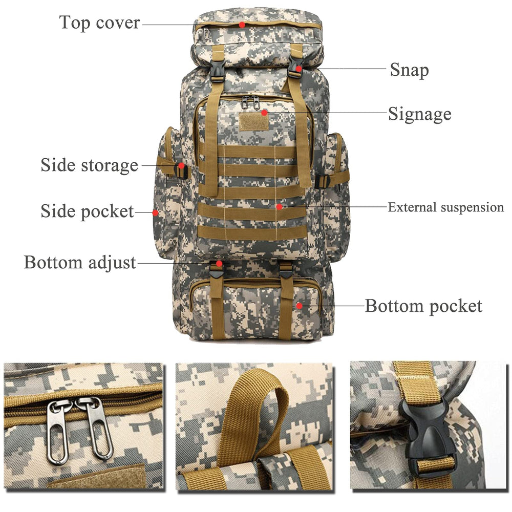 Ziliyy open main compartment showing large storage and easy packing benefit