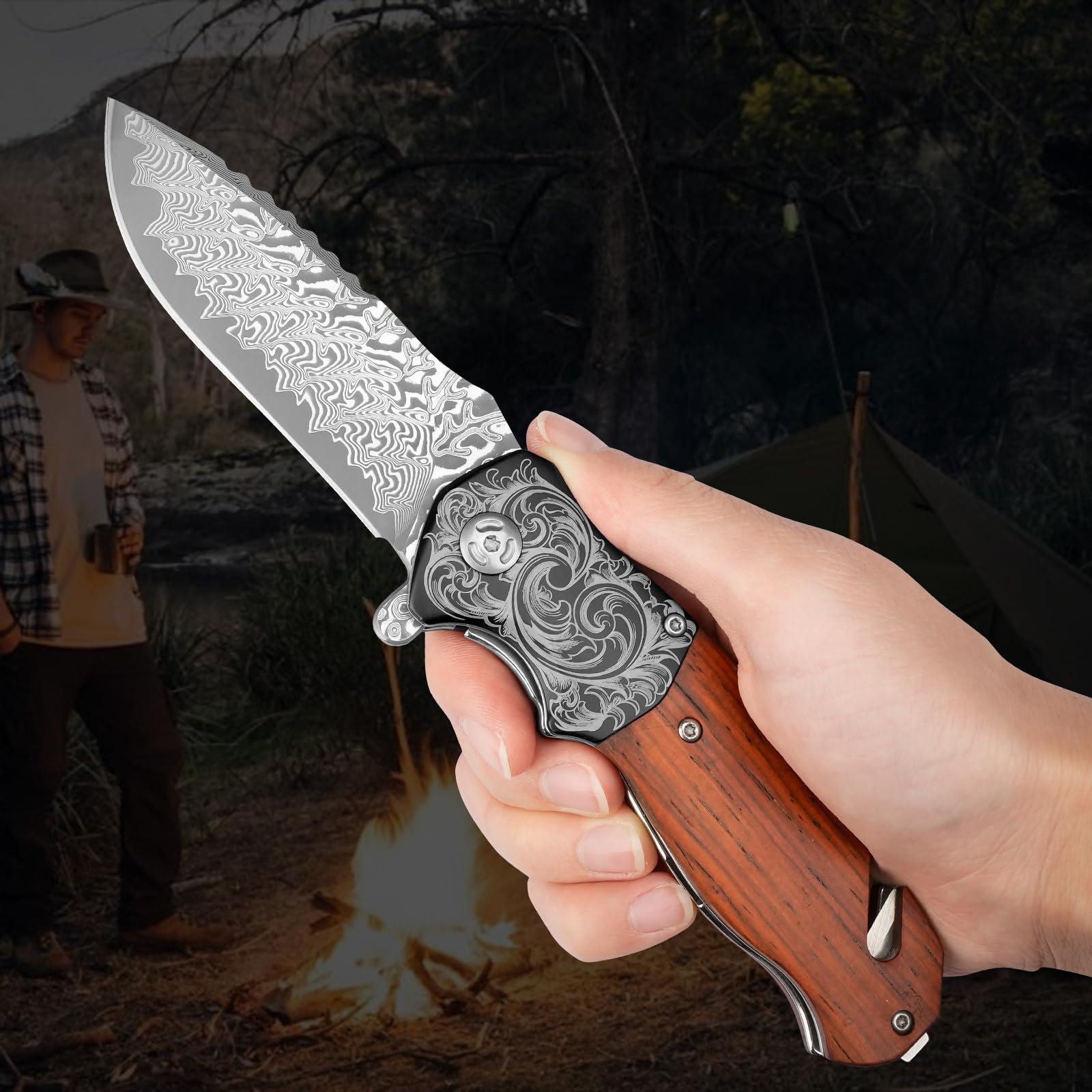 Zingbee knife cutting rope to show multitask utility for outdoor and rescue