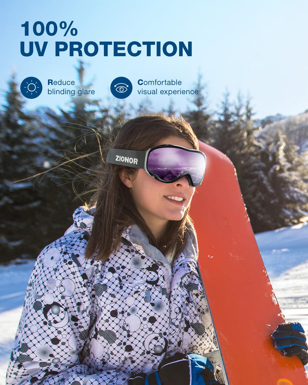 ZIONOR Lagopus multi-layer foam detail providing windproof comfort