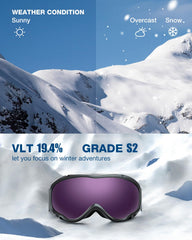 ZIONOR Lagopus lens close-up highlighting anti-fog and scratch resistance