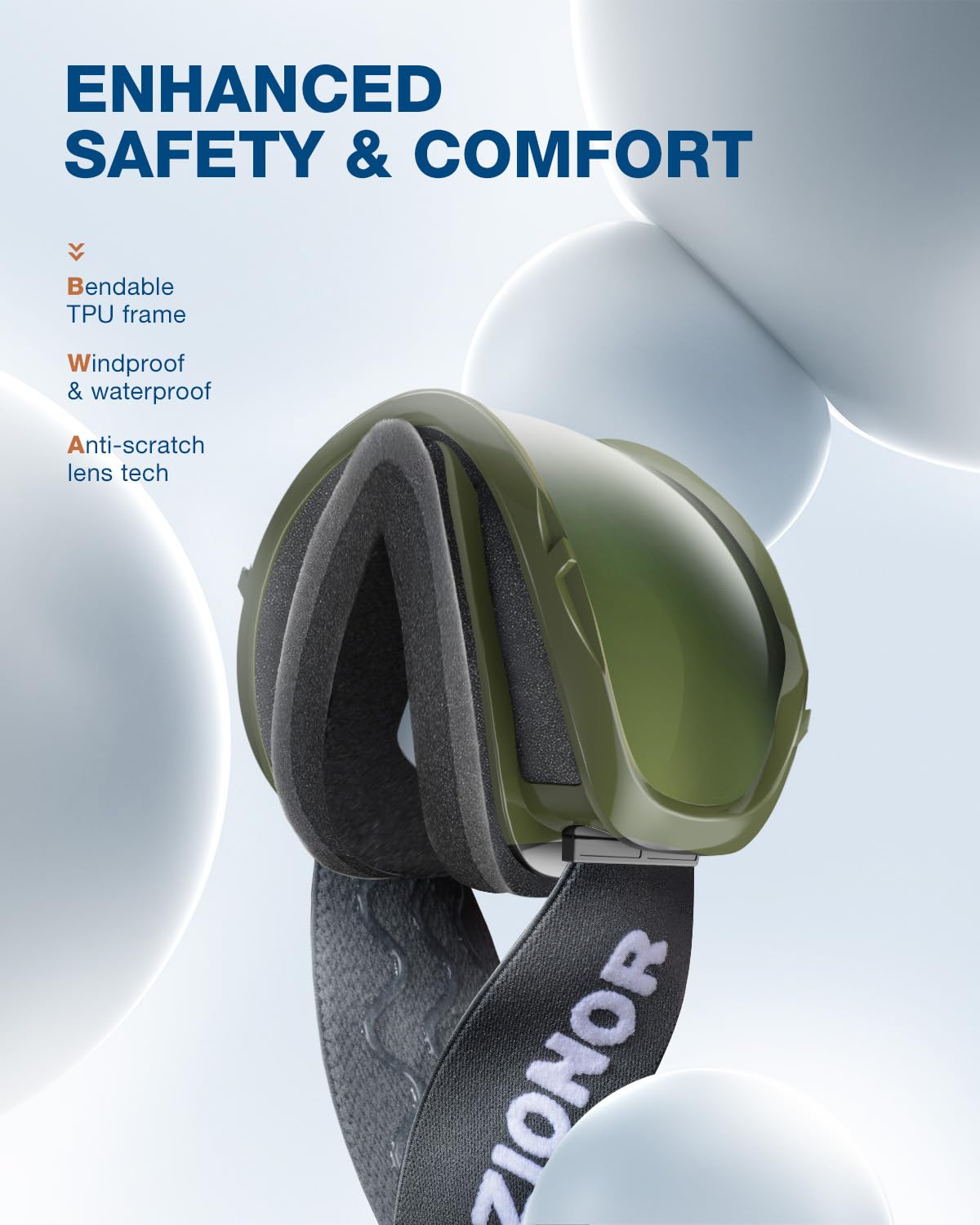 ZIONOR Lagopus fitted over prescription glasses showing OTG convenience