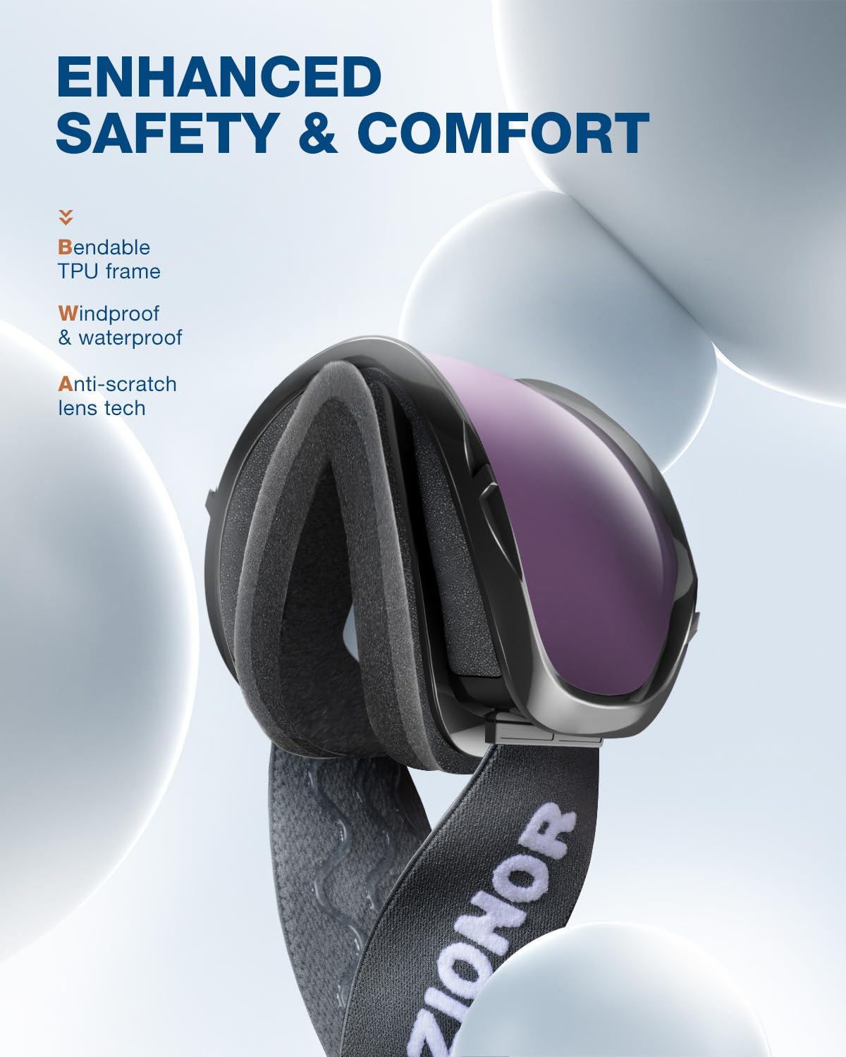 ZIONOR Lagopus over-glasses demo showing OTG fit and comfortable wear