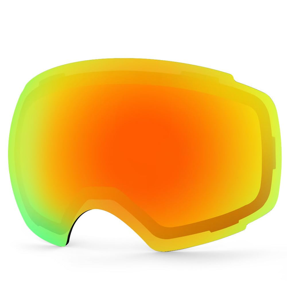 ZIONOR orange mirror lens front view showing reflective finish and improved glare control