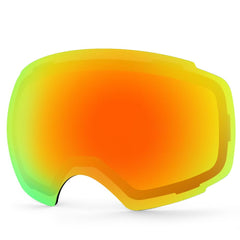 ZIONOR orange mirror lens front view showing reflective finish and improved glare control