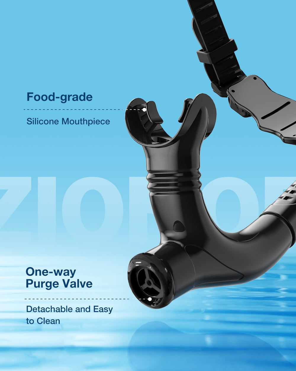 ZIONOR hand-held size comparison showing compact, travel-friendly design