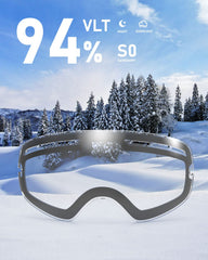 ZIONOR X close-up of lens coating highlighting anti-fog layer and durability
