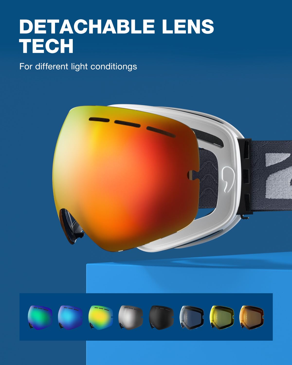 ZIONOR X on rider on slope illustrating visibility and performance