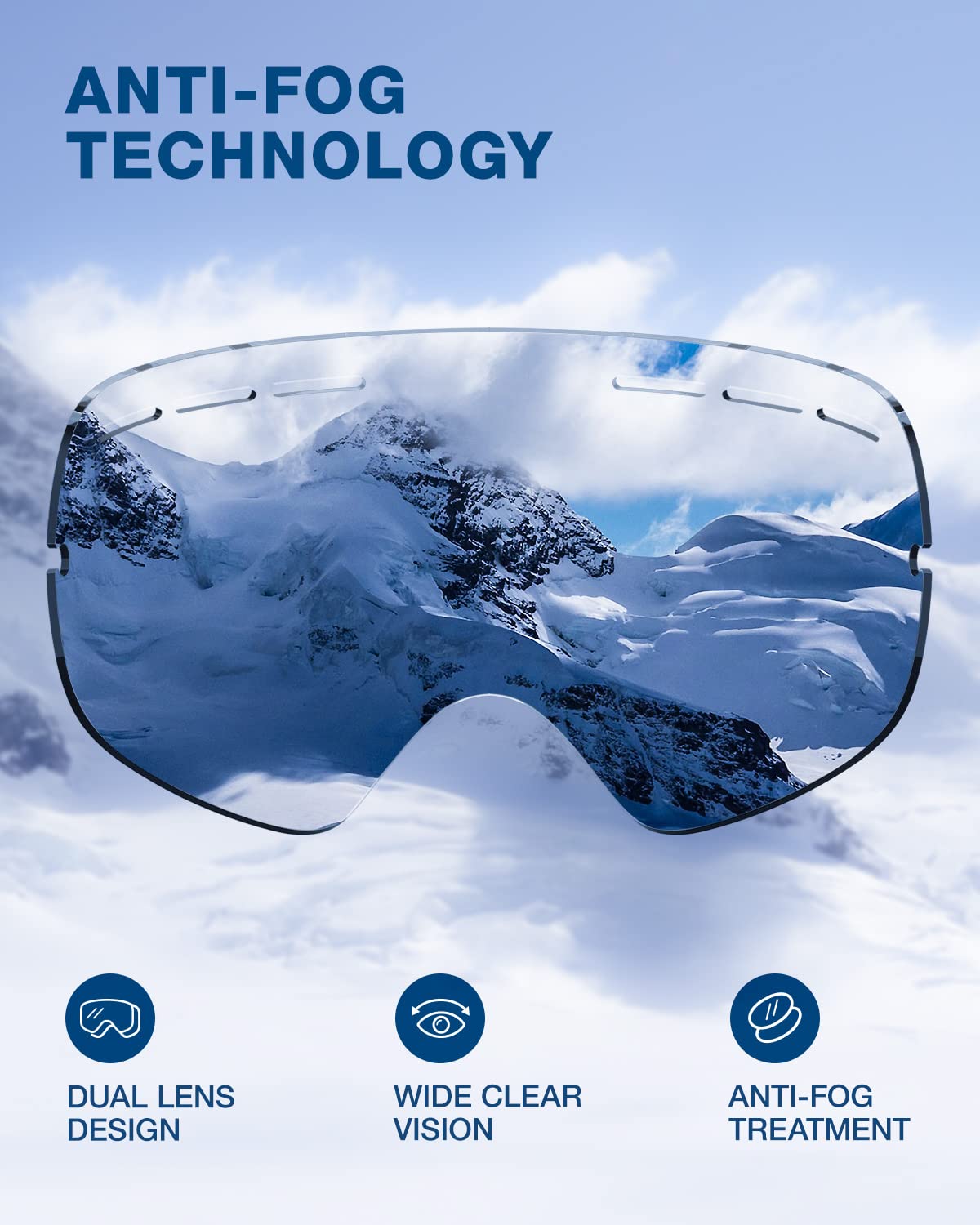 ZIONOR goggles worn by rider on slope showing enhanced visibility