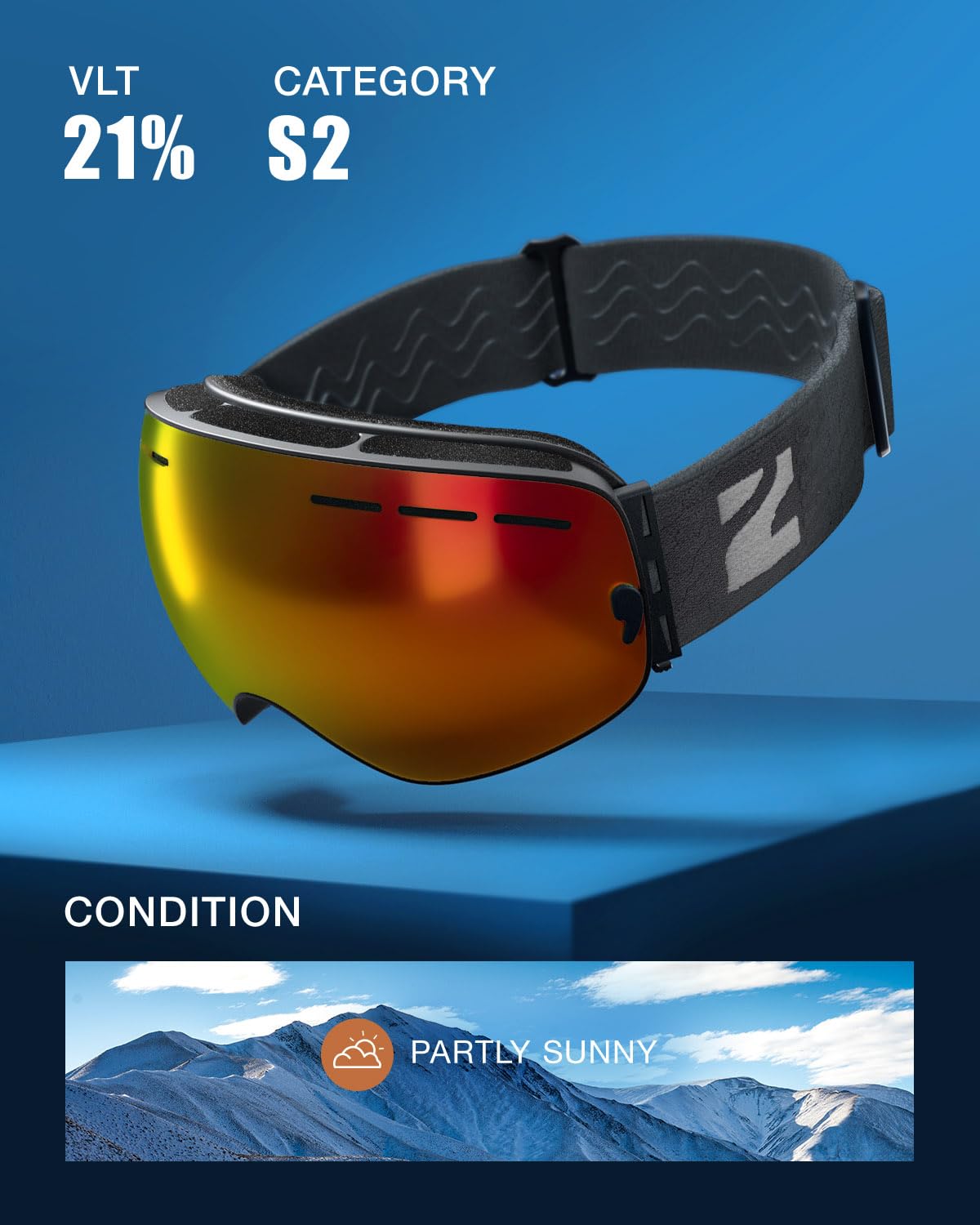 ZIONOR X side profile showing OTG clearance for wearing glasses comfortably