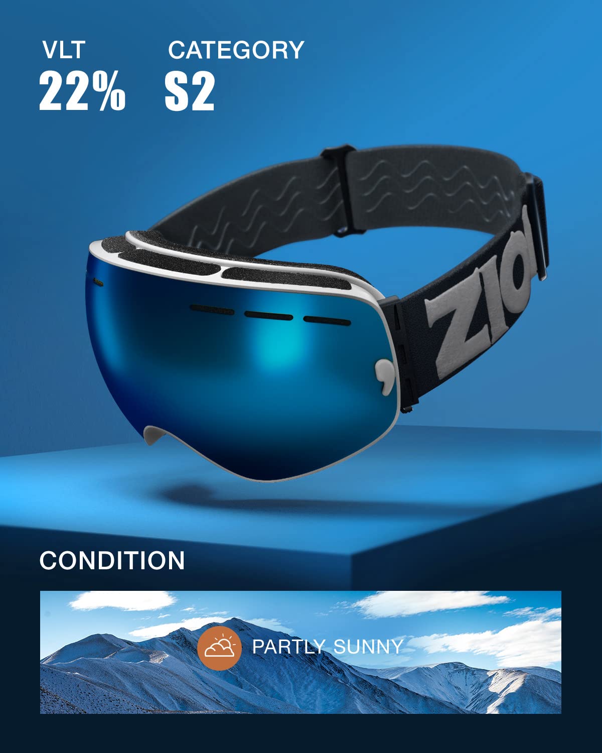 ZIONOR side profile showing strap and triple-layer foam comfort
