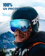ZIONOR closeup of spherical Revo blue lens highlighting clarity