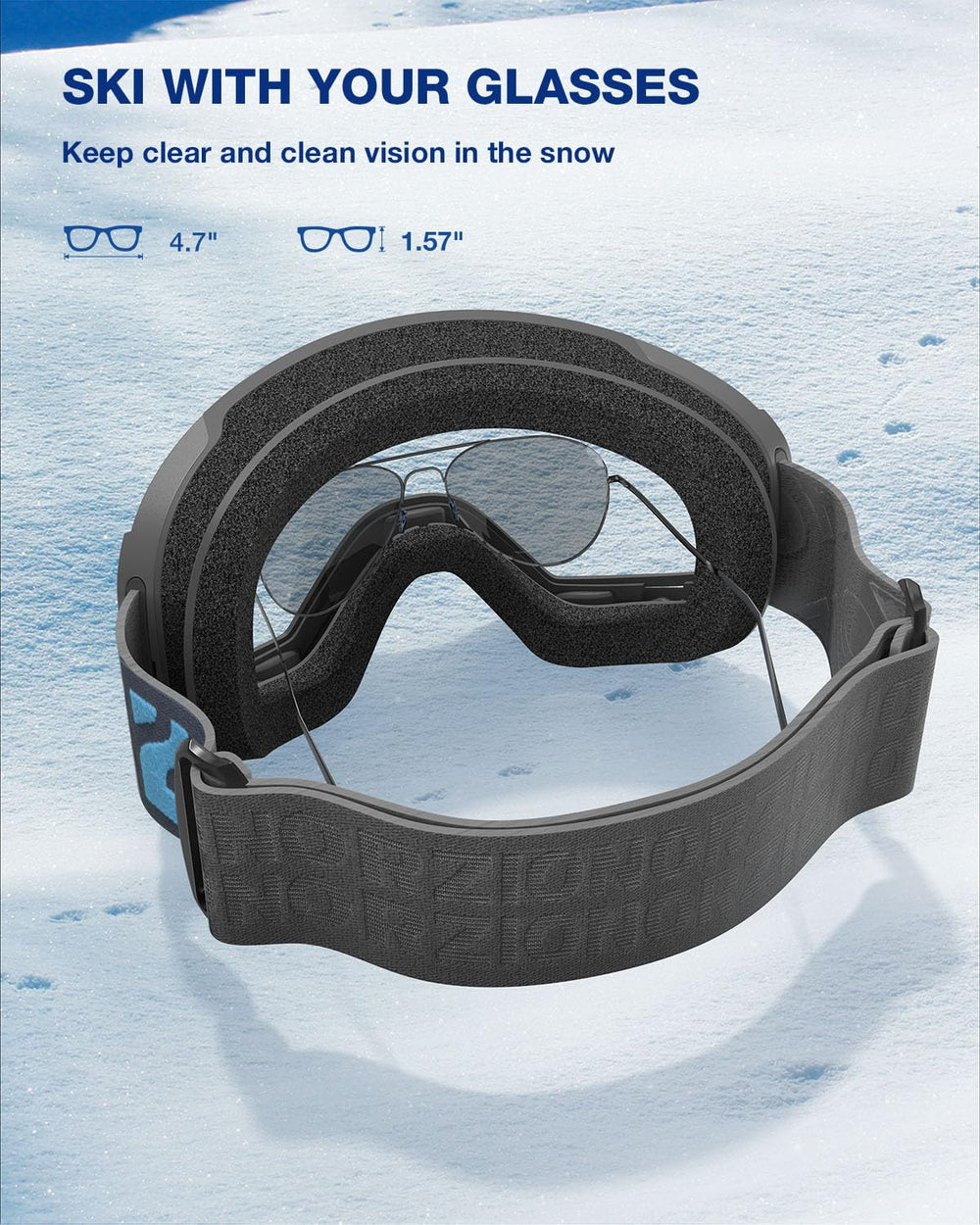 ZIONOR X11 on head with ski helmet showing helmet compatibility