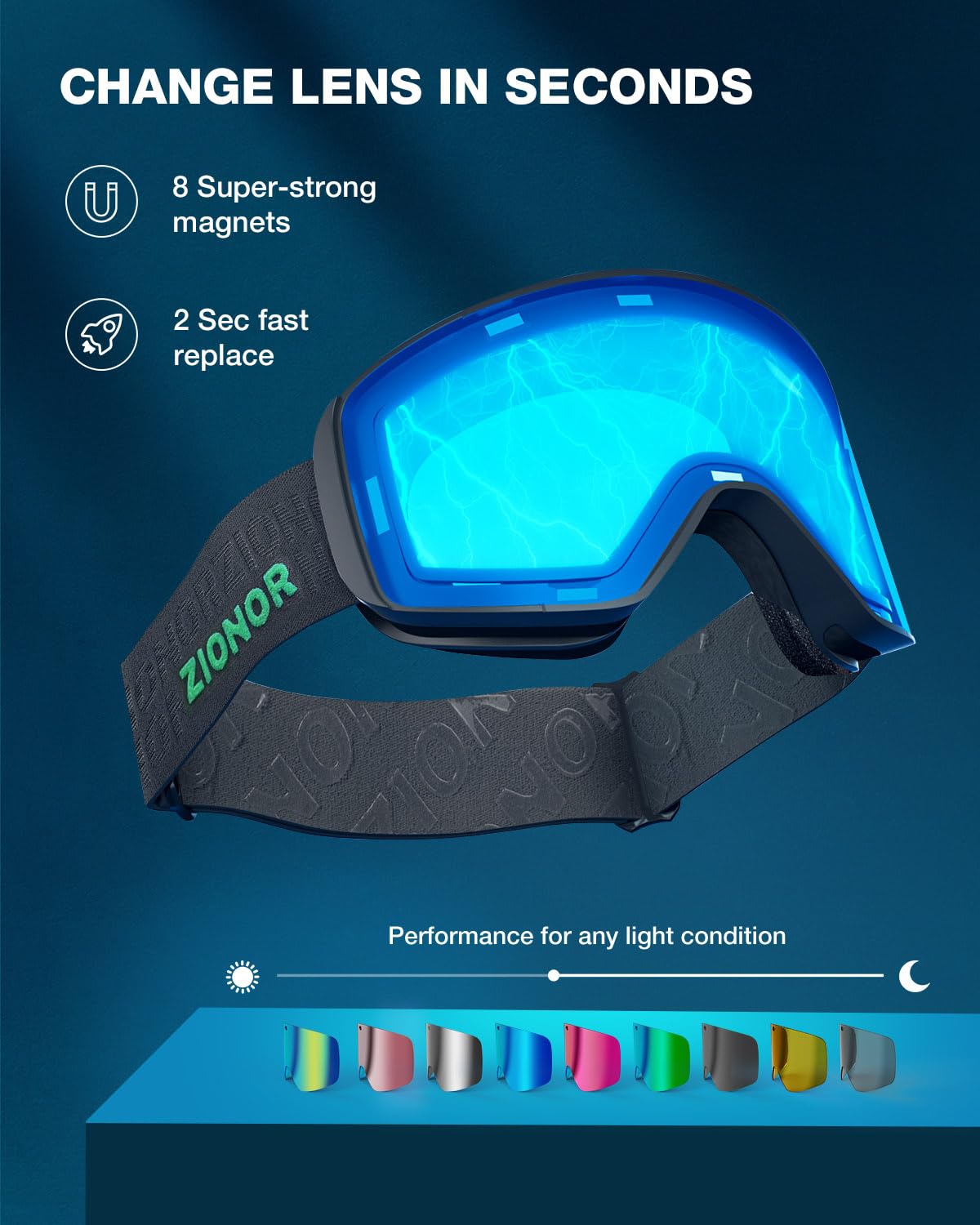ZIONOR OTG demonstration with glasses underneath for convenient eyewear use