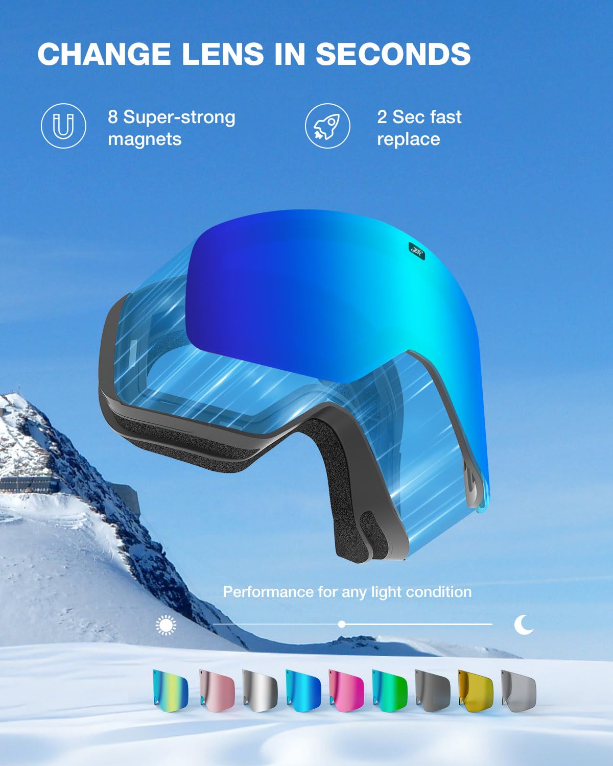 ZIONOR X11 worn with ski helmet demonstrating secure fit and compatibility benefit