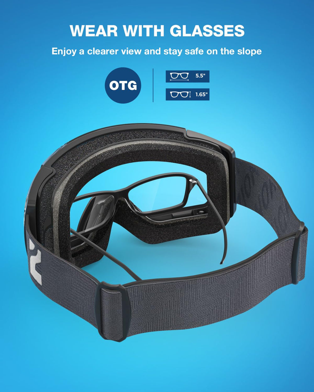 ZIONOR X4 worn while snowboarding showing unobstructed peripheral view