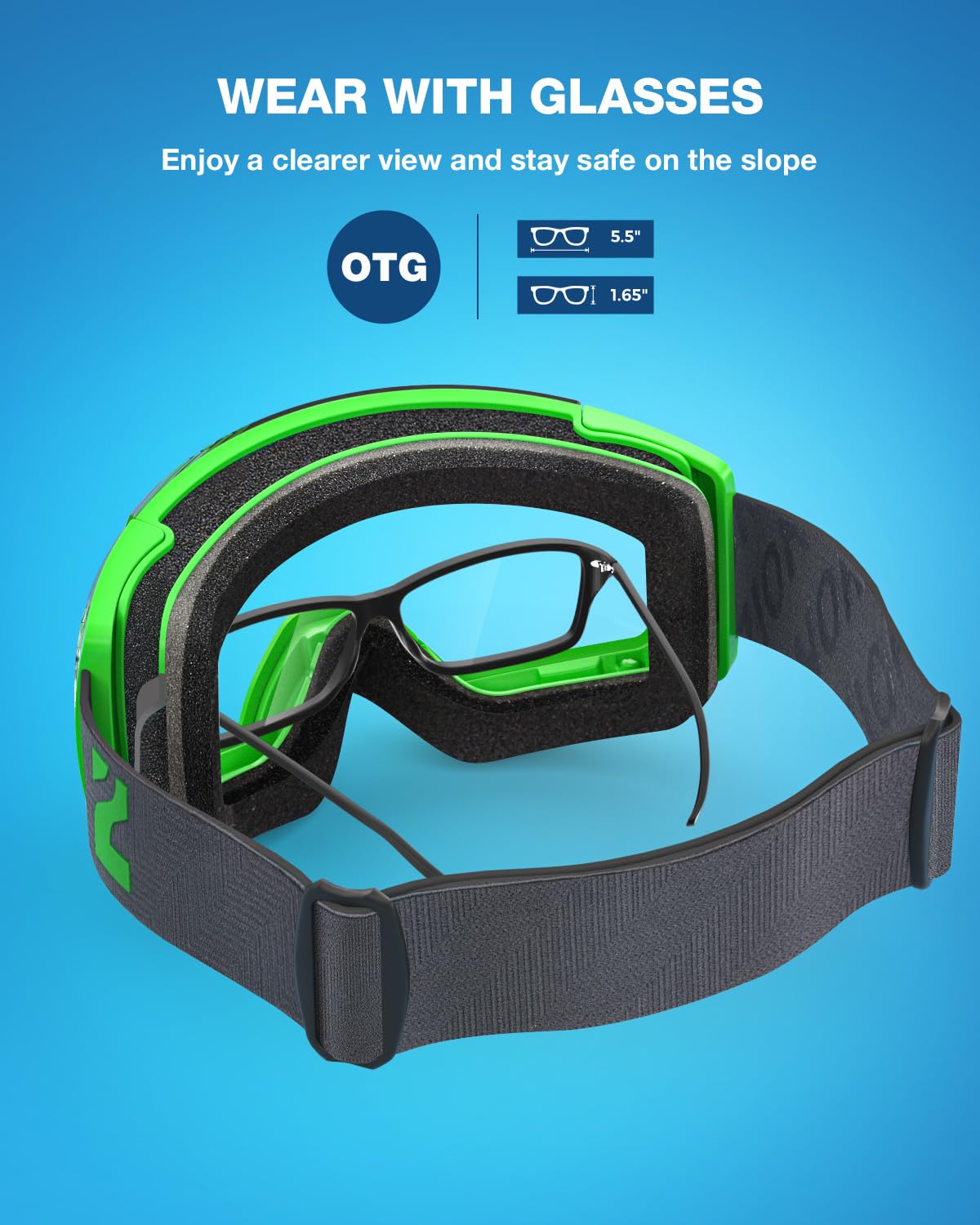 ZIONOR X4 on snow lifestyle image showing clear vision while riding