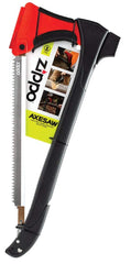Zippo 3-in-1 Axesaw saw blade close-up with hardened teeth, corrosion resistance for long life