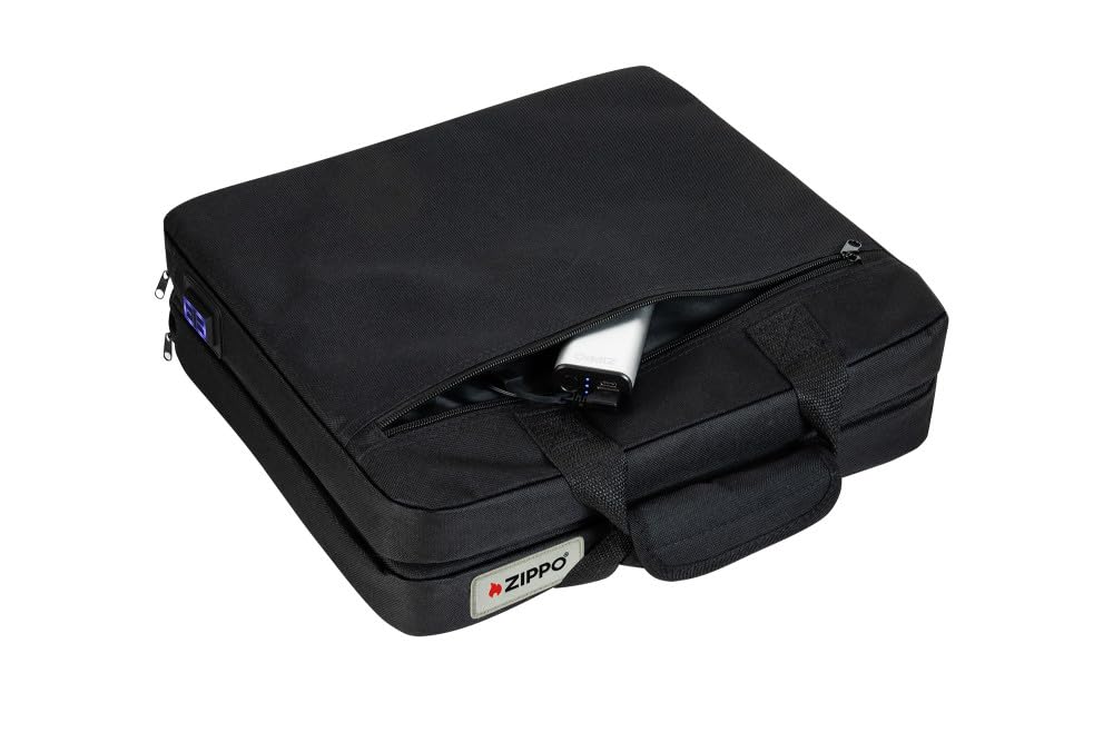 Zippo heated seats double in use on bleachers keeping two people warm outdoors